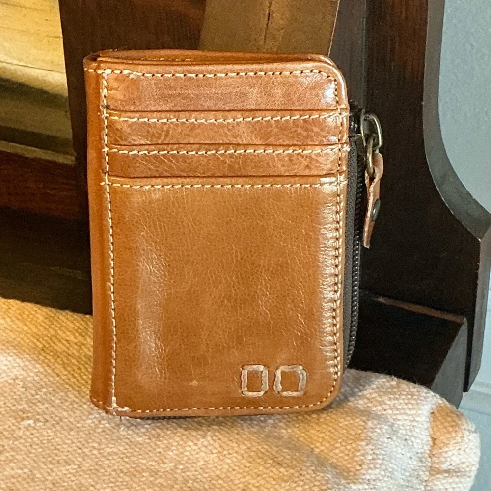 Bed Stu Leather Carrie Zip Wallet Tan Retail $100 - Picture 10 of 12
